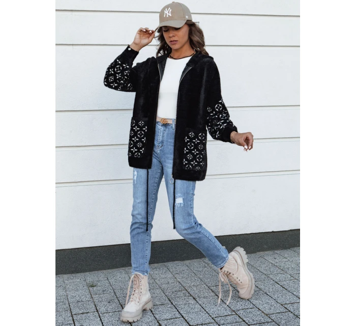 Dámská přechodná bunda z alpaky černá model 21977404 - Dstreet