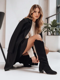 Dámske semišové čierne topánky FashionStreet ZY1316