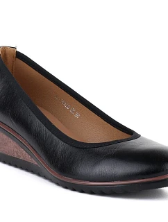 Černé dámské polobotky s podpatkem model 22097252 - VINCEZA