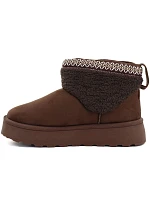 Dámské nepromokavé sněhové boty na platformě, hnědé, model 22325096 - Big Star Dámské nepromokavé sněhové boty na platformě, hnědé, model 22325096 - Big Star