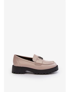 Dziewczęce Półbuty Mokasyny Z Ozdobą Szare Elvilda