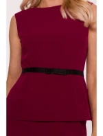 šaty bordó model 21470760 - STYLOVE šaty bordó model 21470760 - STYLOVE