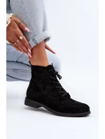 S.Barski dámské kotníkové boty se vzorem, černé S.Barski dámské kotníkové boty se vzorem, černé