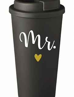 MR. - čierny termohrnček 475 ml