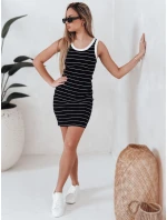 Dámske pruhované mini šaty PREFAB black FashionStreet EY2578