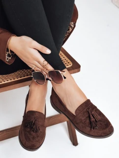 Dámské semišové hnědé mokasíny Dstreet model 21993215 - FashionStreet