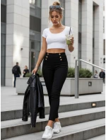 Legginsy damskie z wysokim stanem czarne model 22016688 - FashionStreet