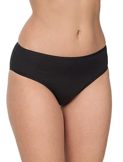 Dámske nohavičky s vysokým strihom 2 ks NUR DIE COTTON MIDISLIP 2x - NUR DIE - čierna