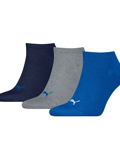 Ponožky Puma Sneaker Plain, balenie po 3 kusoch, tmavomodré, sivé, modré 938624 12