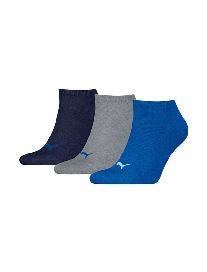Ponožky Puma Sneaker Plain, balenie po 3 kusoch, tmavomodré, sivé, modré 938624 12 Ponožky Puma Sneaker Plain, balenie po 3 kusoch, tmavomodré, sivé, modré 938624 12