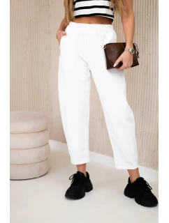 Nohavice s vreckami Summer Punto ecru