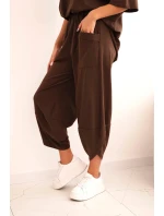 Bavlnené tričko + nohavice hnedé