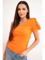 Dámská bavlněná blůza na jedno rameno s volánkem model 21772730 - K-Fashion