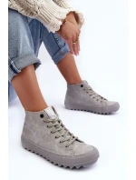 Dámské Tenisky Big Star Vysoké Zateplené Šedé model 21595615 - Big Star Shoes Dámské Tenisky Big Star Vysoké Zateplené Šedé model 21595615 - Big Star Shoes