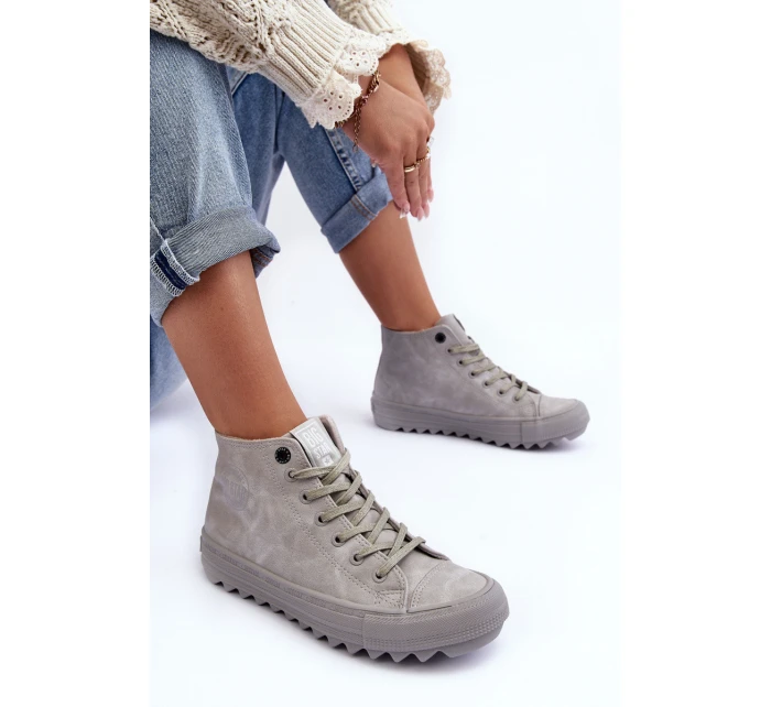 Dámské Tenisky Big Star Vysoké Zateplené Šedé model 21595615 - Big Star Shoes Dámské Tenisky Big Star Vysoké Zateplené Šedé model 21595615 - Big Star Shoes