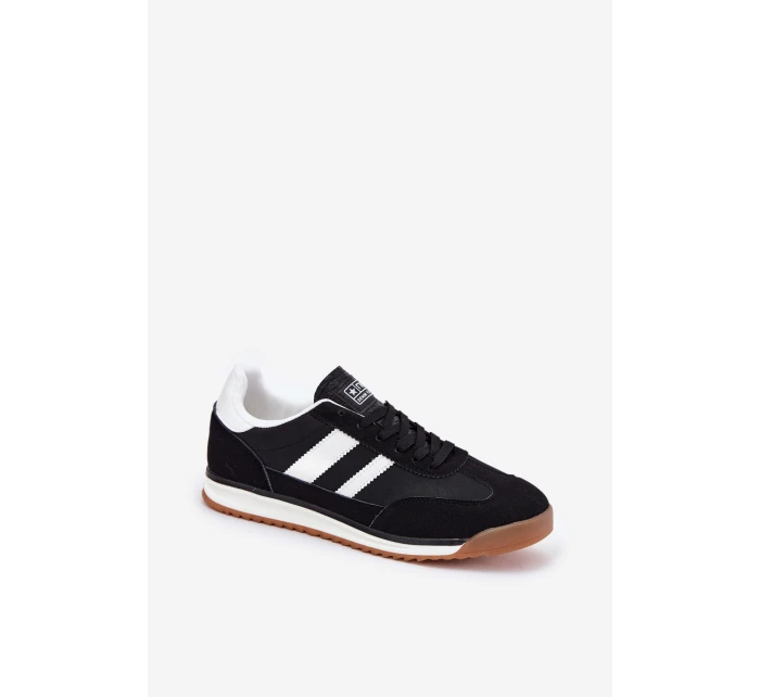 Buty Sportowe Sneakersy Męskie Czarne Sivara