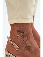 Průhledné sandály na podpatku s krystaly síťová růže D&A MR61-9011 zlaté