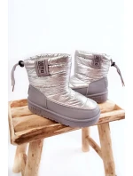 Dětské sněhule Big Star KK374218 Šedo-stříbrná