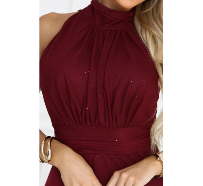 Dámske šaty 636-1 VERONICA burgundy - Numoco