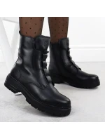 Dámské černé kožené boty model 21905958 - Rieker Dámské černé kožené boty model 21905958 - Rieker