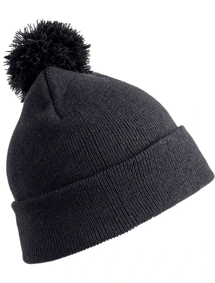 RC Dětská pletená čepice s bambulí 28. black model 22424523 - Result Headwear RC Dětská pletená čepice s bambulí 28. black model 22424523 - Result Headwear