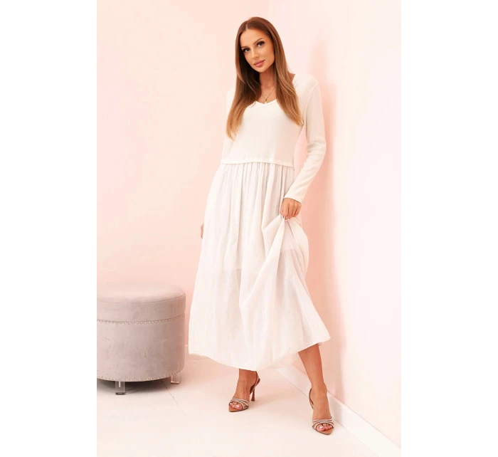 Dlhé šaty bez ramienok slivka