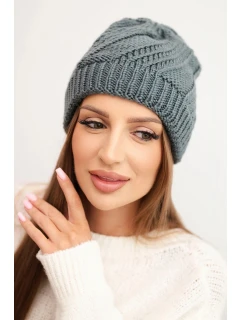 Dámska zimná vlnená čiapka K441 graphite