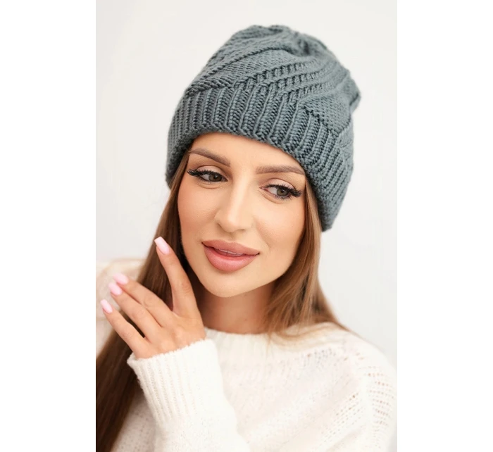 Dámska zimná vlnená čiapka K441 graphite Dámska zimná vlnená čiapka K441 graphite
