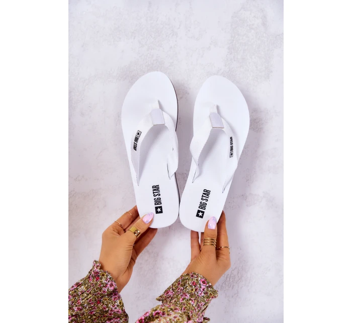 Dámské žabky na klínku Big Star model 21579660 Bílá - Big Star Shoes Dámské žabky na klínku Big Star model 21579660 Bílá - Big Star Shoes