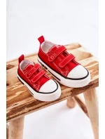 Dětské látkové tenisky se suchým zipem BIG STAR model 21594932 Červená - Big Star Shoes Dětské látkové tenisky se suchým zipem BIG STAR model 21594932 Červená - Big Star Shoes