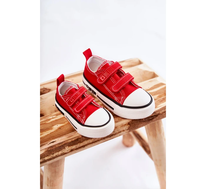 Dětské látkové tenisky se suchým zipem BIG STAR model 21594932 Červená - Big Star Shoes Dětské látkové tenisky se suchým zipem BIG STAR model 21594932 Červená - Big Star Shoes