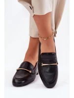 Kožené Polobotky Mokasiny Dámské model 21694755 Černé - Maciejka