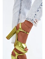 Dámské sandály na vysokém podpatku zelené model 22103033 - Boto