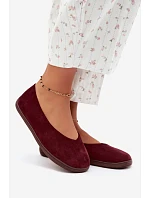 Dámské baleríny barefoot bordové Hollin