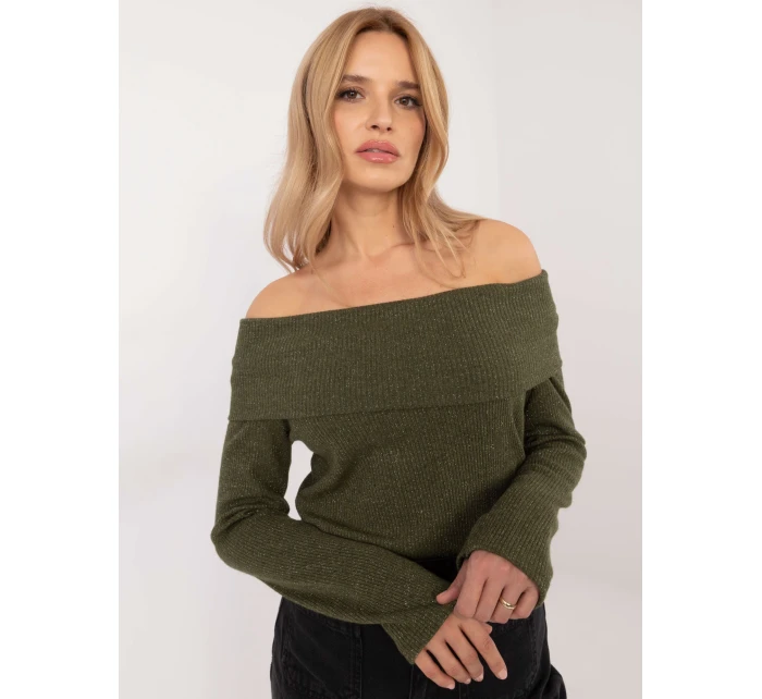 Sweter DHJ SW model 20609055 khaki - FPrice Sweter DHJ SW model 20609055 khaki - FPrice