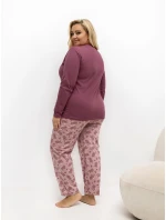 DU PI FP 508.57 tmavoružové pyžamo DU PI FP 508.57 tmavoružové pyžamo