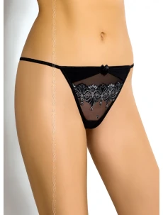 Sexy tangá Bell V-5138 čierno/strieborné - Axami