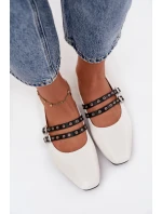 Dámske baleríny s remienkami Deliora - biele Dámske baleríny s remienkami Deliora - biele