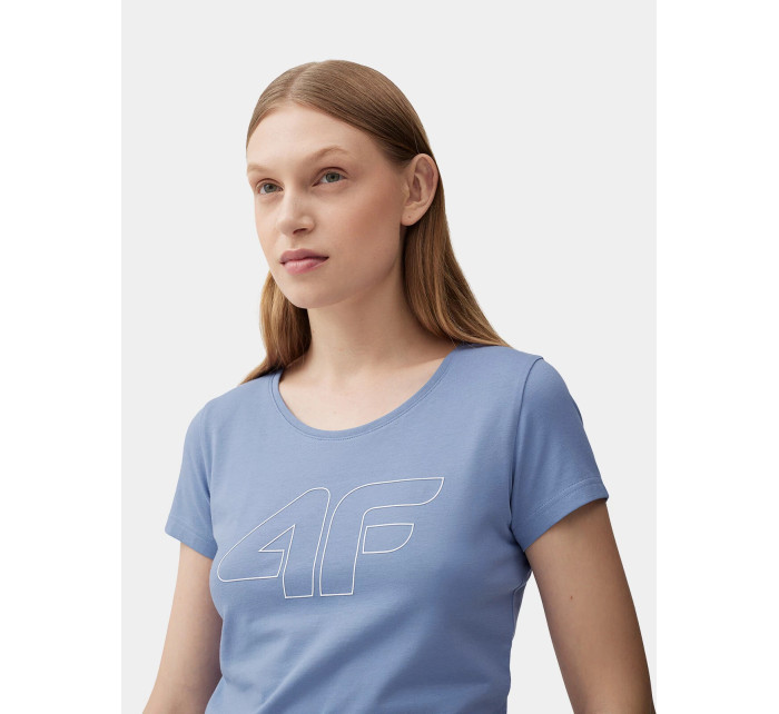 Dámske tričko s potlačou 4FSS23TTSHF583-32S modré - 4F