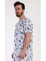 Pánska nočná košeľa s krátkym rukávom Surfovanie