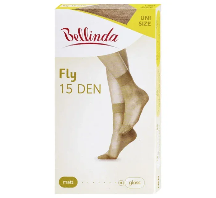 Dámske silonkové ponožky FLY SOCKS 15 DEN - Bellinda - amber