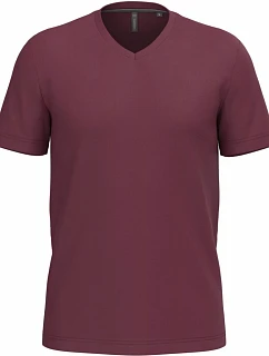 Kariban K 357 Pánske tričko s výstrihom do V 20.K357 wine