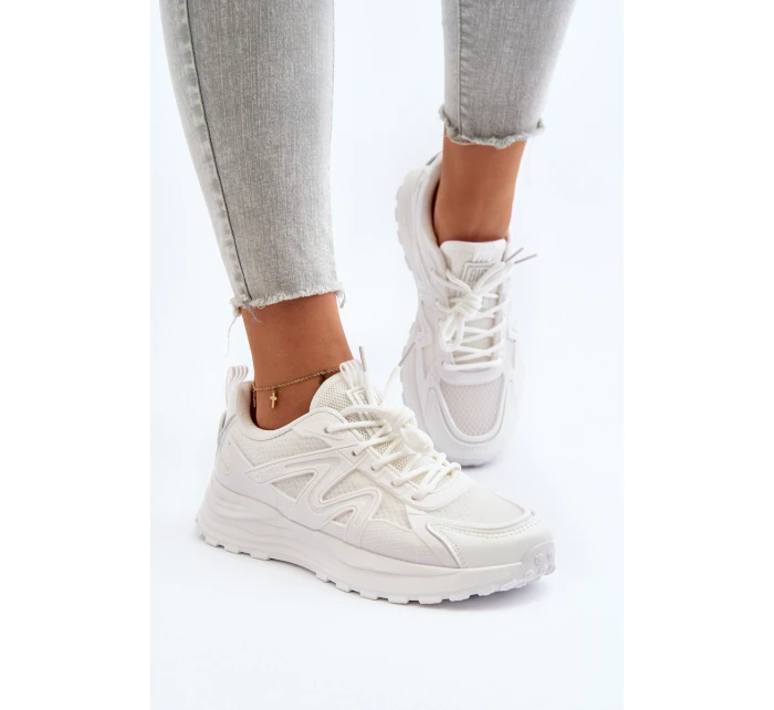 Sneakersy damskie Big Star NN274A084 Białe Sneakersy damskie Big Star NN274A084 Białe