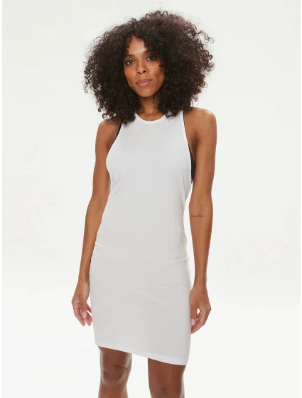 Dámske plážové šaty KW0KW02480 YCD white - Calvin Klein