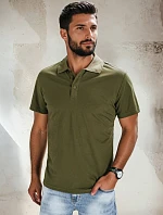 Pánske bavlnené zelené polo tričko FashionStreet PX0511