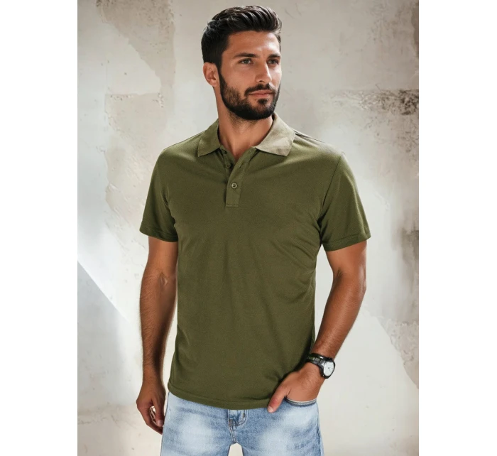 Pánské zelené polo tričko Dstreet model 21964623 - FashionStreet