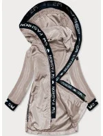 Dámska tenká bunda s kakaovým lemovaním (B8145-51)