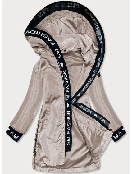 Dámska tenká bunda s kakaovým lemovaním (B8145-51)