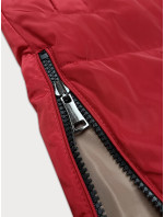 Dámska obojstranná vesta s kapucňou S'West v červeno-béžovej farbe (B8221-4)