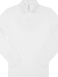 B&C My Polo 210 LSL Piqué – polo s dlhým rukávom z hustej bavlny 01.U427 biela